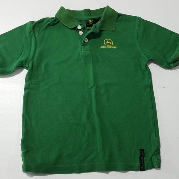 Boys John Deere Green Tractor 4T Polo